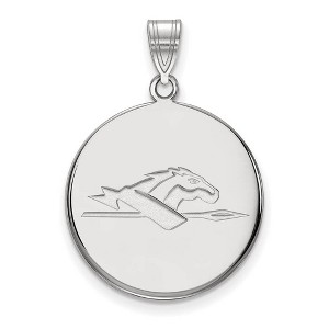 Black Bow Jewelry 14k White Gold Longwood Lancers NCAA Large Pendant - 1 of 3