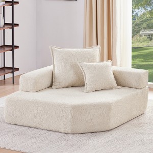 47.5" Boucle Modular Corner Frame with Fully Compressed Design - 1 of 4