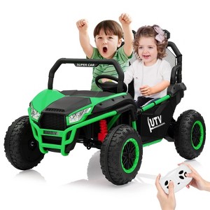 2 Seater 24V Ride On Car,Electric Vehicle Utv Car for Kids,400W Motors Electric Truck with Remote - 1 of 4