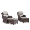 Gymojoy Outdoor Gliders Chairs Swivel Chairs Ottoman with 5-Inch Thick Cushions - 3 of 4
