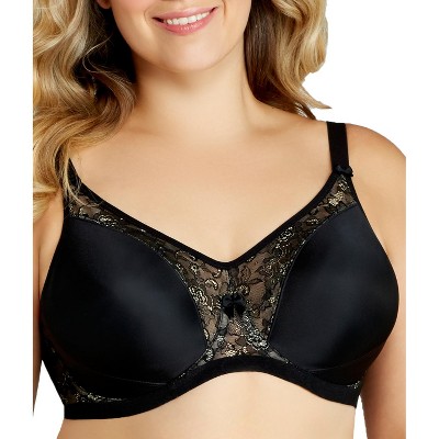 Olga Women's No Side Effects T-shirt Bra - Gb0561a 40d Rich Black