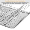 iMountek "Stainless Steel Dish Drying Rack with Drainboard & Cutlery Holder - Kitchen Organizer for Effortless Drying." Silver - 2 of 4
