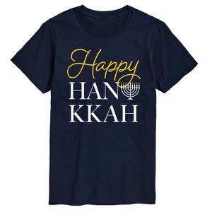 Men's - Instant Message - Happy Hanukkah Short Sleeve Graphic T-Shirt - 1 of 4