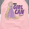 Girls' - Disney - This Girl Can Rapunzel Shirt Tail Raglan Graphic T-shirt - 2 of 3