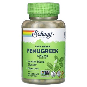 Solaray True Herbs, Fenugreek, 180 VegCaps (620 mg per Capsule) - 1 of 4