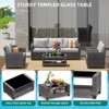 Whizmax Outdoor Patio Furniture Sets,PE Wicker Rattan Sectional Furniture Couch Set with Glass Coffee Table for Backyard, Deck, Poolside - 4 of 4