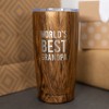 Pavilion Gift Company - Grandpa - 20 oz Wood Finish Stainless Steel Travel Tumbler - Portable Drinkware - 4 of 4