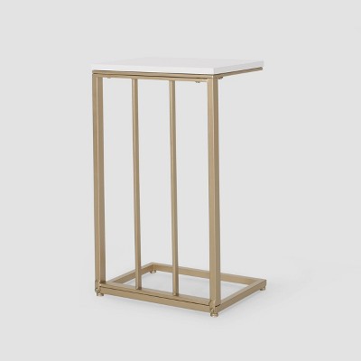 Durand Modern Glam End Table White - Christopher Knight Home: Luxury ...