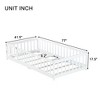 Grungis Twin Size Floor Bed for Kids,Modern Wood Toddler Bed with Safety Guardrails and Door,Montessori Bed for Bedroom - 3 of 4