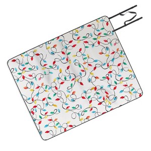 Ninola Design Christmas lights Picnic Blanket -Deny Designs - 1 of 3