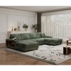 137" Oversized Corduroy U-Shaped Sectional Sofa with Double Chaise and Armrest Storage - 3 of 4