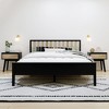 Max & Lily Scandinavian Solid Wood Queen Size Bed with Slatted Headboard - 2 of 4