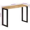 vidaXL Console Table Entryway Side Table for Living Room Hallway Solid Wood - 43.3" Solid Rough Mango Wood - 4 of 4