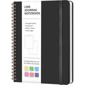Journaling Notebooks, Lined Spiral Journal Notebook for Women & Men, 146 Pages College Ruled Hardcover Note Book for Work,A5(5.5''x8'') - 1 of 4