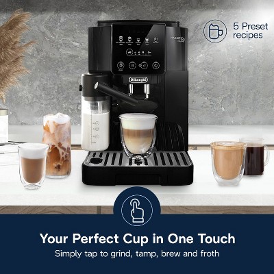 De'Longhi Magnifica Start Coffee and Espresso Machine: 15 Bars, Electric Frother, Grinder, Dishwasher-Safe Parts, Black - Thumbnail 3