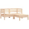 vidaXL Garden Sofa Natural Pine Solid pine wood 2-Seater Modular - 2 of 4
