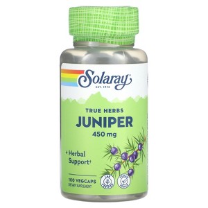 Solaray True Herbs, Juniper, 450 mg , 100 VegCaps - 1 of 4