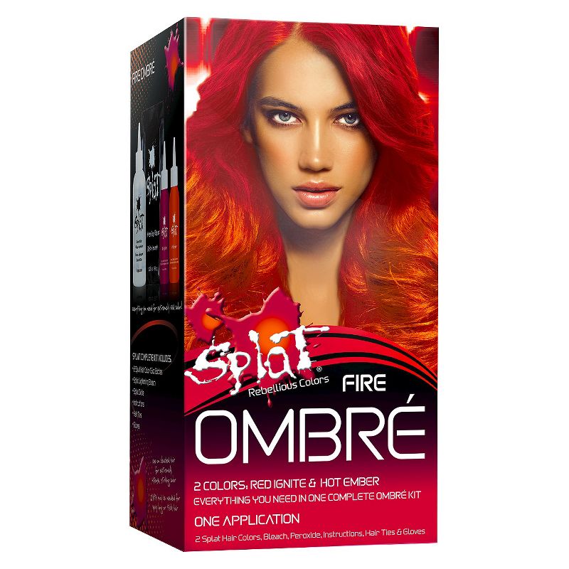 Splat Ombre Kit Semi Permanent Hair Color - Fire - 7.15 fl oz, 1 of 6