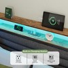 Bed Frame with Storage Bookcase and LED Lights Twin Size Bed Frames with Upholstered Headboard and Charging Station Twin Daybed with 3 Storage Drawers - 4 of 4
