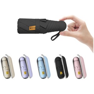 Clotth Travel Mini Umbrella for Purse With Case Small Compact UV Sun Protection Sun Lightweight Tiny Pocket Umbrella for Women Kids and Men - 1 of 4