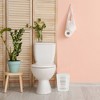 Evideco French Home Goods Set of Waste Basket and Toilet Brush with Holder, Decorative Bathroom Accessories, 1.2 Gallon Trash Can and Easy-Clean Brush - 3 of 4
