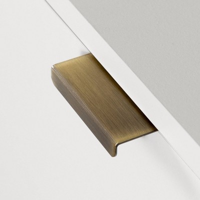 Pure White Laminate Mid-Century Modern Accent Cabinet