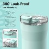 ZACHVO 12 oz Travel Coffee Mug, Insulated, Flip Lid, Stainless Steel, Spill Proof, Double Wall Vacuum, Reusable, Hot/Ice, Green - 2 of 4
