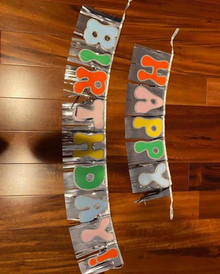 Rainbow Card Stock Happy Birthday Banner  Birthday Party Decorations –  Swanky Party Box