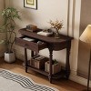 36"Wx30"H Solid Wood Vintage Style Console Table With Top Drawer And Open Lower Shelf,Console Table Entryway Narrow - Maison Boucle - 3 of 4