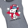 Women's - Peanuts - Patriotic American Snoopy 4th of July Graphic Racerback Tank - 2 of 4