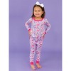 RuffleButts SoftSnooze Toddler Girls Ruffle Long Sleeve Pajama Set - 3 of 4