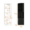 NicBex 71.1 Inch Kitchen Pantry Storage Cabinet with Open Shelves,2 Door Cabinets for Dining Room,Bathroom,Kitchen - 4 of 4