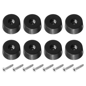 Unique Bargains Rubber Non Slip Shock Absorption Durable Furniture Pads Black - 1 of 4