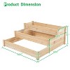Kelly 3-tier Wooden Garden Bed, Raised Patio Flower Box, Outdoor Furniture - The Pop Home - 3 of 4