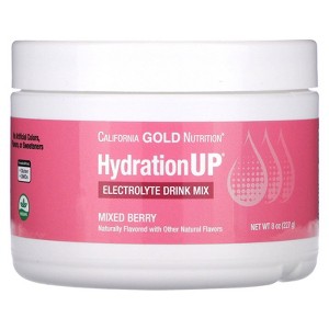 California Gold Nutrition HydrationUP® - Electrolytes with Vitamin D, Calcium, Iron and Potassium, Mixed Berry, 8 oz (227 g) - 1 of 4