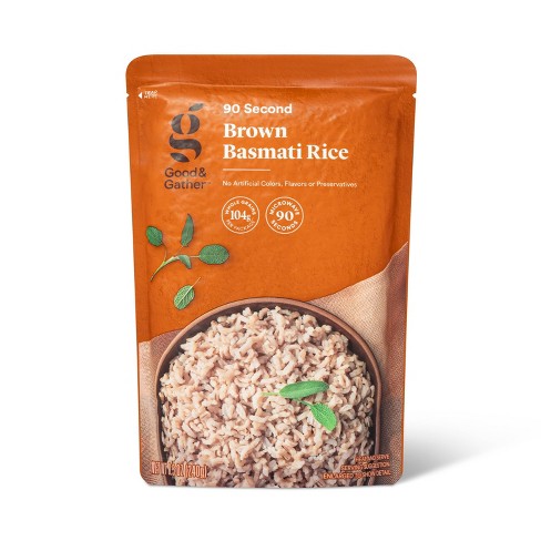 90 Second Brown Basmati Rice Microwavable Pouch - 8.5oz - Good & Gather™ - image 1 of 3