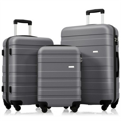BEAFUP Set of 3 Luggage ABS,Hardshell Hardside Lightweight Durable Suitcase sets,Spinner Wheels Suitcase with TSA Lock 20''24''28''
