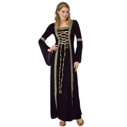 Renaissance Dress Gown Women's Medieval Dress with Lace Decoration  Halloween Party Renaissance Fair Dress