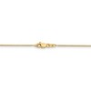 Black Bow Jewelry 0.8mm, 14k Yellow Gold, Solid Spiga Chain Anklet - 3 of 4