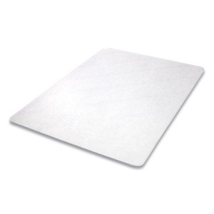 deflecto Antimicrobial Chair Mat, Medium Pile Carpet, 60 x 46, Rectangular, Clear - 1 of 4