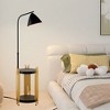 DOMETOUR Luxury Shelves Floor Lamp for Living Room, Matte Gold/Black, Metal Lampshade, Tall Industrial Design, Bedroom/Office (E26 Bulb Not Included) - 4 of 4
