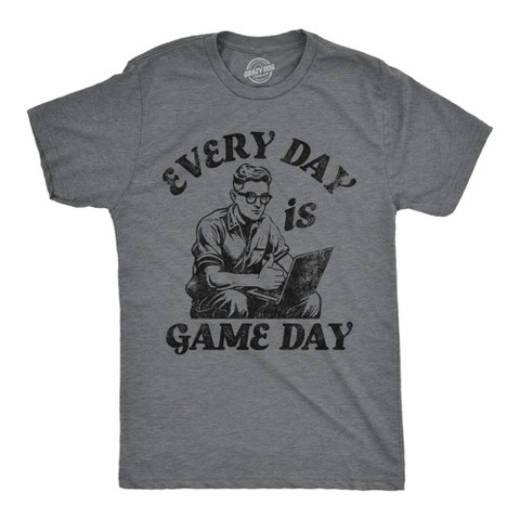 Мужские футболки Crazy Dog T-Shirts, Inc. Mens Funny T Shirts Every Day Is Game Day Sarcastic Graphic Novelty Tee for Men - Crazy Dog Men's T Shirt With Sarcastic Sayings Dark Grey S