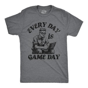 Mens Funny T Shirts Every Day Is Game Day Sarcastic Graphic Novelty Tee For Men - Crazy Dog Men's T Shirt - 1 of 4