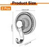 Unique Bargains Waterproof Reusable Strong Load-Bearing Plastic Suction Cup Hook 2 Pcs - 2 of 4