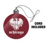 University of Chicago Primary Logo Acrylic Christmas Tree Holiday Ornament - 3 of 4