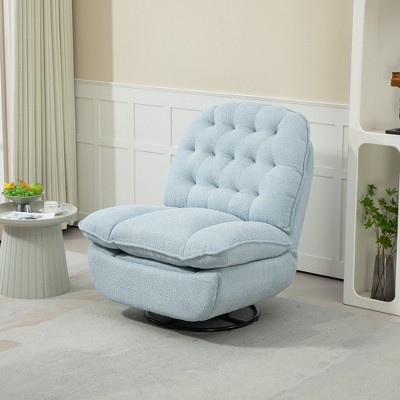 NicBex Chenille Glider Rocking Chair,Upholstered Swivel Recliner Chairs with High Backrest,Adjustable Cozy Rocking Chair,Nursing Chair for Bedroom