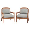 Grungis 26.6" Wide Accent Chair with Solid Wood Frame,Arm Chair with Rattan Backrest,Accent Chair for Bedroom,Reading Room,Office - 4 of 4