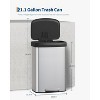 21.1 Gallon Trash Can with Lid, Large Garbage Can, Rustproof Step-on Kitchen Trash Bin with Liner Rim, Rear Handle, Soft Close Plastic Lid - 3 of 4