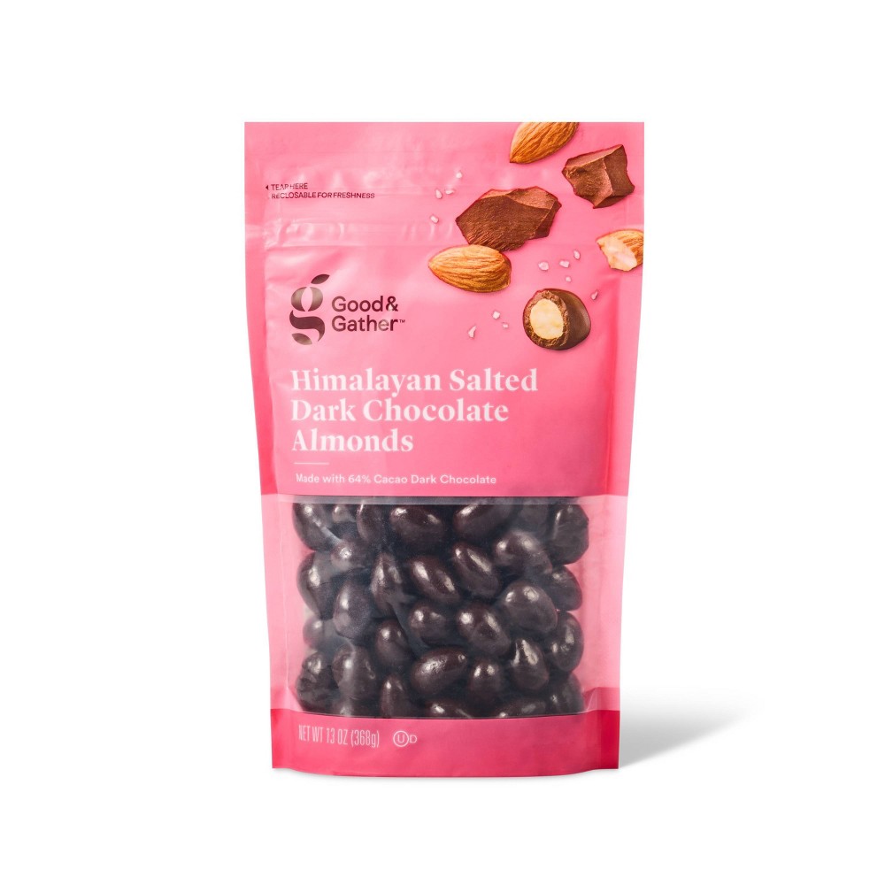 Himalayan Salted Dark Chocolate Almonds - 13oz - Good & Gather