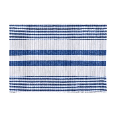 C&F Home Blue & White Stripe Cotton July 4th Woven Placemat Set of 6